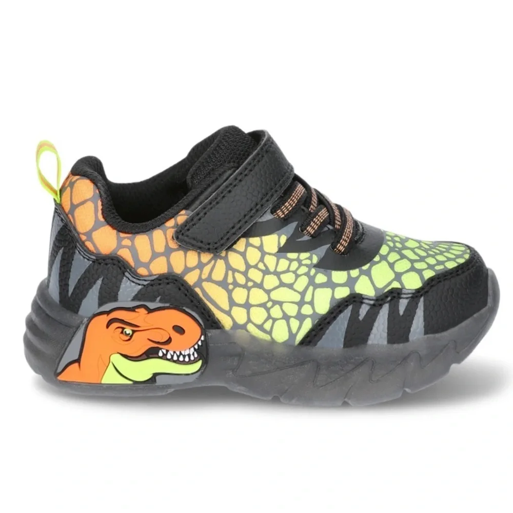Athletic Works Kids Sneakers Black Green Orange